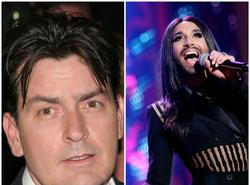 Koláž Charlie Sheen, Conchita Wurstová