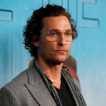 Matthew McConaughey na premiéře třetí řady seriálu True Detective, kde byl výkonným producentem.