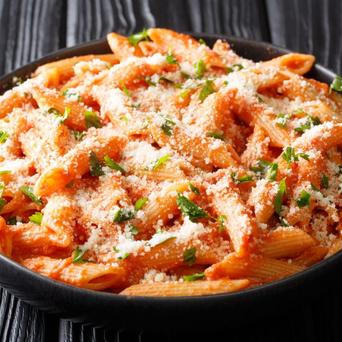 Penne s vodkou podle Audrey Hepburnové