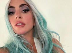 lady gaga, modre vlasy, zena