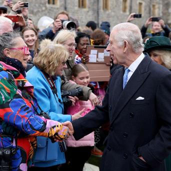 Karel III Velikonoce bohoslužba Windsor