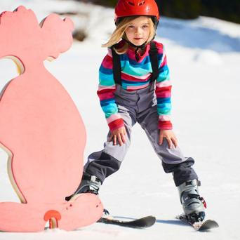 Zima, lyžování, děti