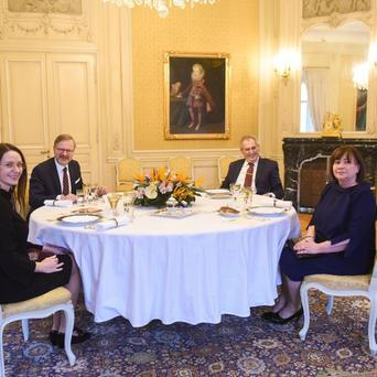 Novoroční oběd u Miloše Zemana