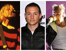 Kurt Cobain, Keith Flint, Chester Bennington koláž