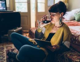 alkohol, vino, zena