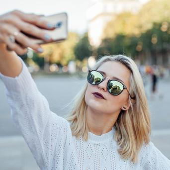 selfie, žena