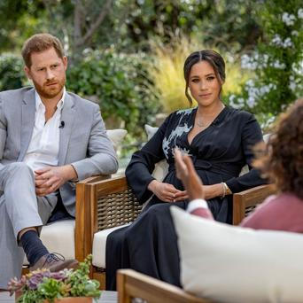 FILE PHOTO: Meghan and Harry give interview to Oprah Winfrey