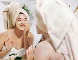 žena, exfoliace, peeling