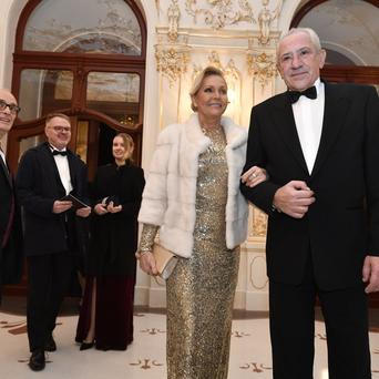 Otevření Státní opery. Zpěvačka Helena Vondráčková a její partner Martin Michal.