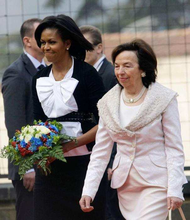 Michelle Obamová a Livia Klausová