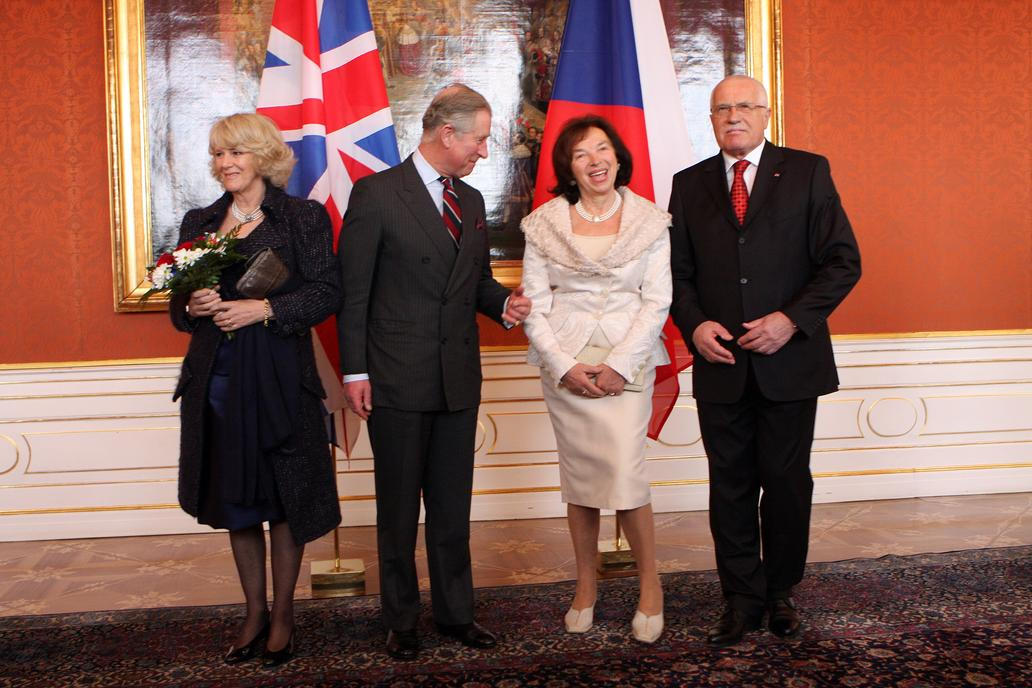 Václav Klaus a Livia Klausová , princ Charles s manželkou Camillou