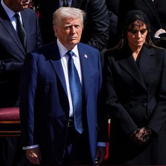 Pohřeb papeže Františka: Donald Trump a Melania Trump