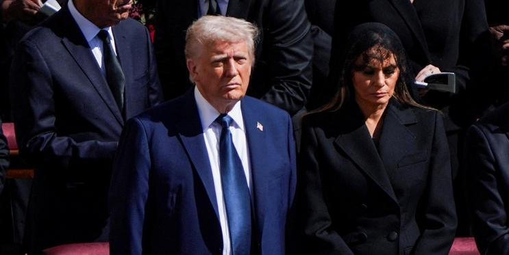 Pohřeb papeže Františka: Donald Trump a Melania Trump