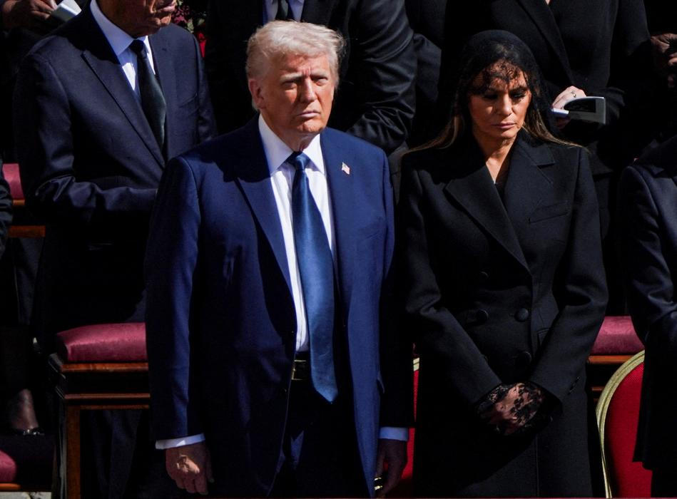 Pohřeb papeže Františka: Donald Trump a Melania Trump