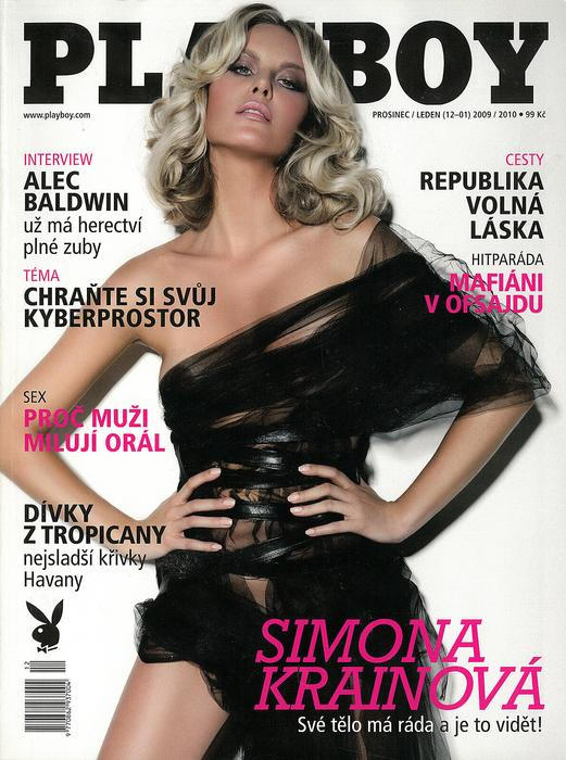 Simona Krainová na titulce Playboye