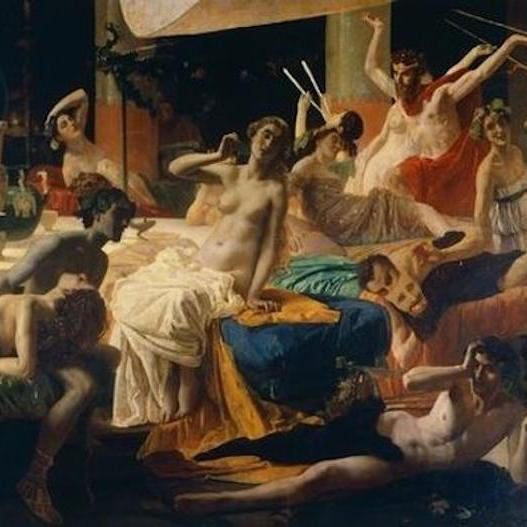 The orgies of Messalina, 1867-1868, by Federico Faruffini (1831-1869).