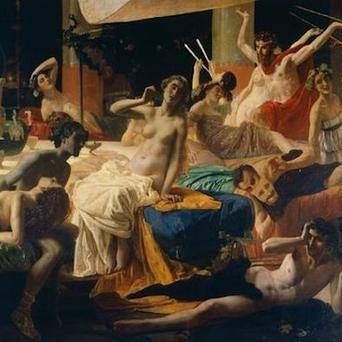 The orgies of Messalina, 1867-1868, by Federico Faruffini (1831-1869).
