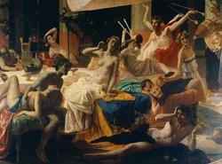 The orgies of Messalina, 1867-1868, by Federico Faruffini (1831-1869).