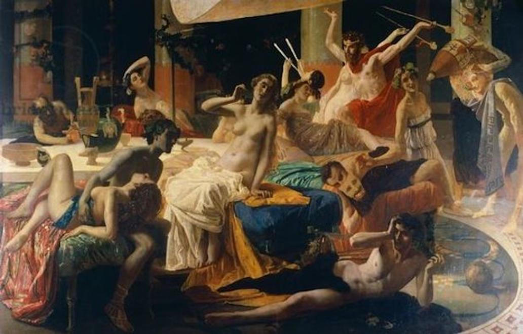 The orgies of Messalina, 1867-1868, by Federico Faruffini (1831-1869).