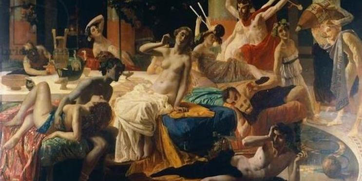 The orgies of Messalina, 1867-1868, by Federico Faruffini (1831-1869).
