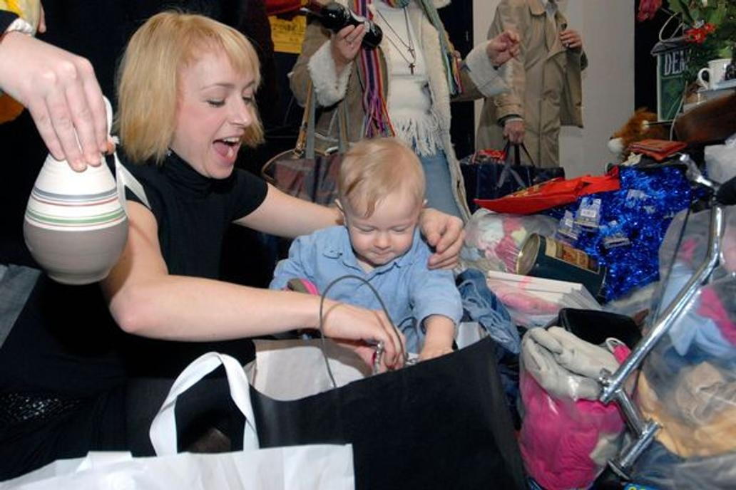 Tatiana Vilhelmová se synem Františkem v r. 2006