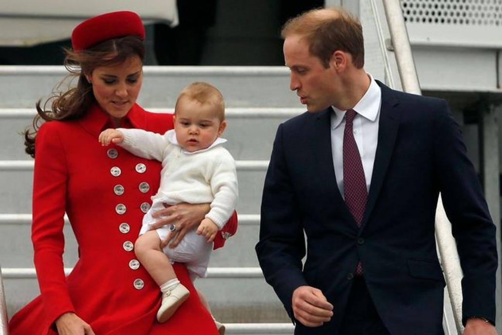 Princezna Kate, princ William a jejich prvorozený syn princ George