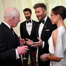 Victoria Beckham, David Beckham s králem Karlem III.