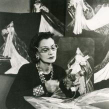 Coco Chanel, francouzská návrhářka při práci, v roce 1937