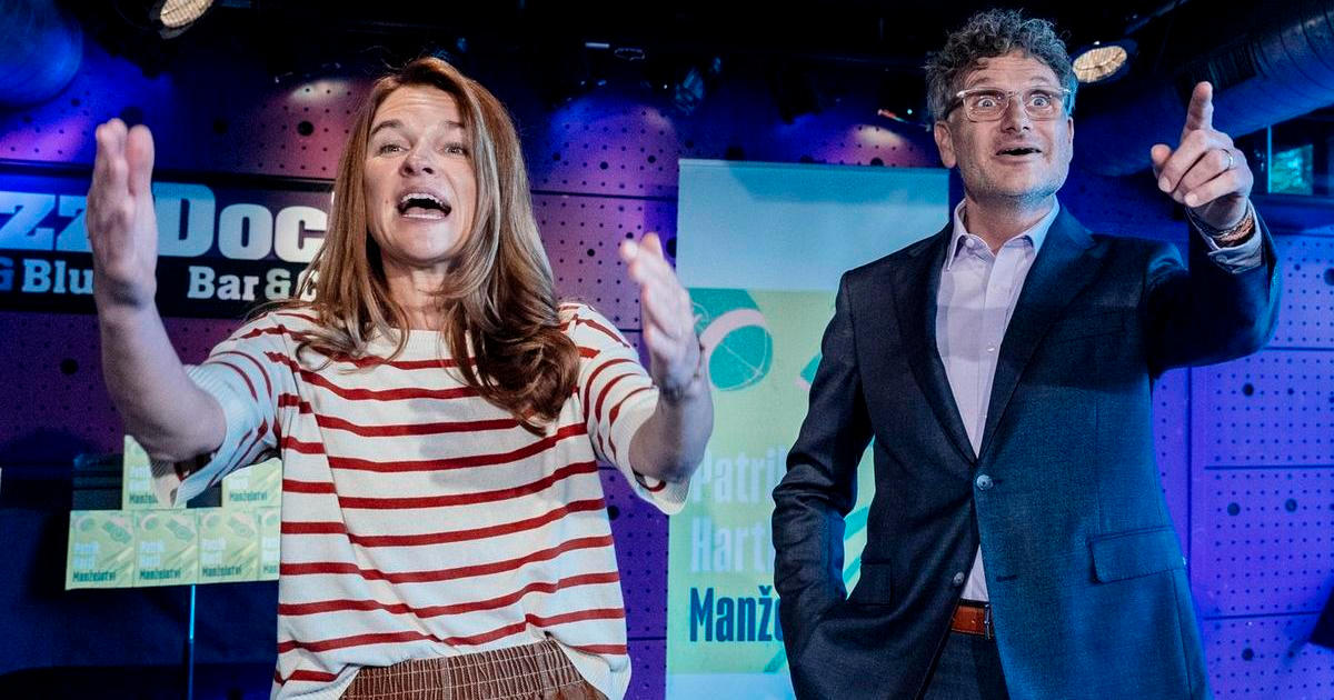 Patrik Hartl s manželkou Martinou