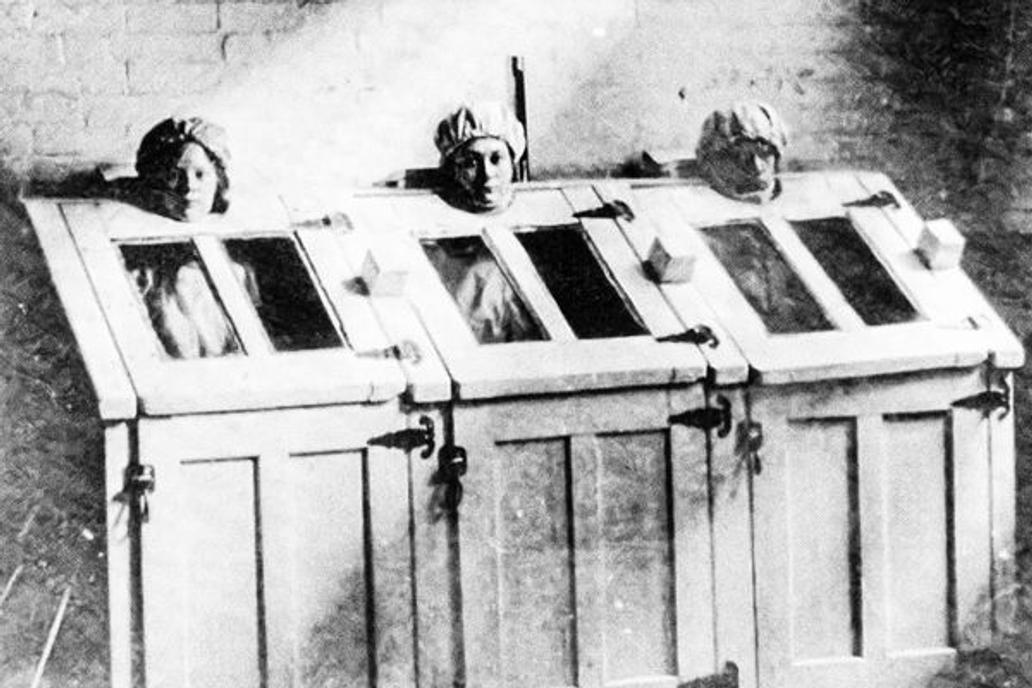 Hydrotherapy treatments consisted of placing patients in baths or steam cabinets for extended periods of time to treat various conditions or simply to calm the patients down. The patients were often not given a choice and were forced to undergo treatment if the patient wasn’t calm.