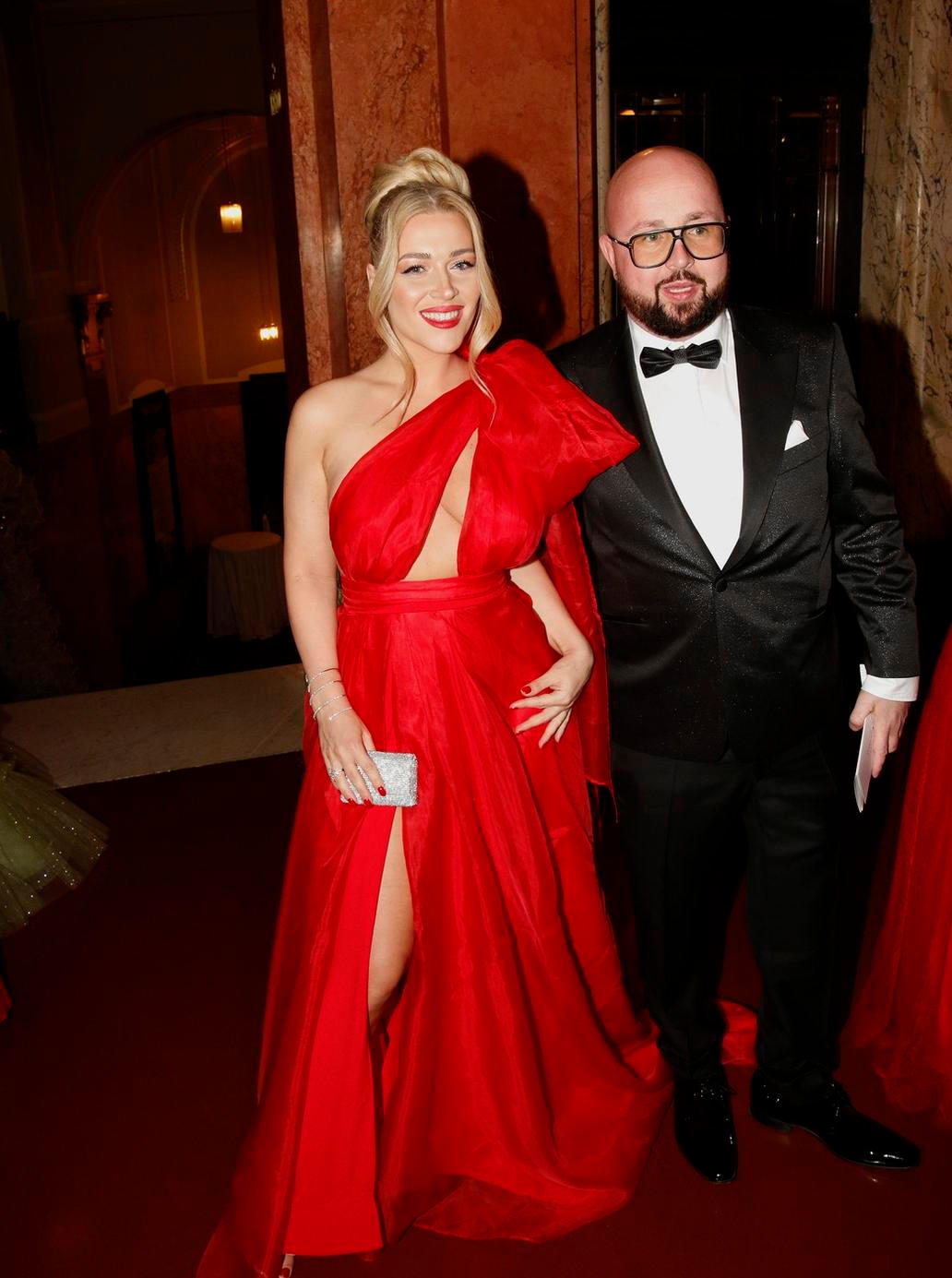 Dominika Myslivcová a Zdeněk Chytil na jubilejní 10. ročníku Česko-Slovenského plesu 2024 (17.2.2024 ) v Obecním domě v Praze. Dominika Myslivcová a Zdeněk Chytil