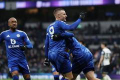 Jamie Vardy slaví gól proti Tottenhamu