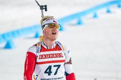 Český biatlonista Vítězslav Hornig při MS v Novém Městě na Moravě