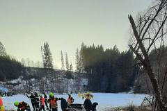 Snímek z místa neštěstí, který publikovala policie na sociálních sítích.