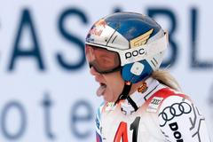 Ester Ledecká po super-G ve Světovém poháru ve Svatém Antonu