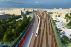 Vizualizace nové trati Drážďany-Praha