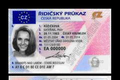 Řidičský průkaz, vydávaný od 1. května 2004