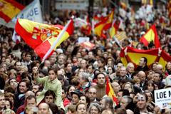 Demonstrace proti omezení výuky náboženství ve Španělsku