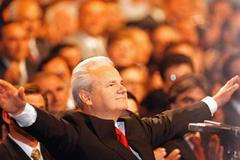 Slobodan Miloševič v Bělehradě na snímku z roku 1997