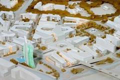 Model nové čtvrti Karolina v Ostravě