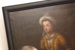 Karel Schwarzenberg před portrétem kněžny Ludmily