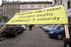 Demonstrace za podporu zákona o sociálních službách