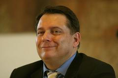 Premiér Paroubek v Olomouci na universitě.