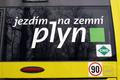Označení autobusu na plyn
