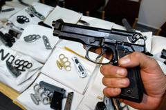 Zbraně zadržené při demonstraci