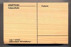 Joseph Beuys - Dřevěná pohlednice, 1974