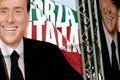 Pravicový politik Silvio Berlusconi na volebním plakátu své strany Forza Italia
