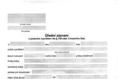 Formulář pro trestní oznámení