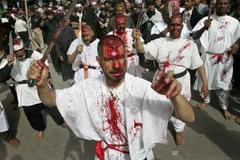 Irák - oslavy síitského svátku ášúrá.