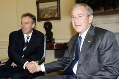Bush a Blair: setkání v Bílém domě kvůli válce na Blízkém východě